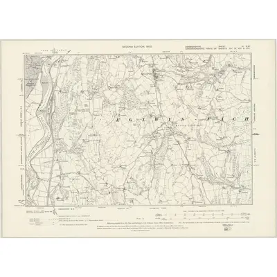 1899 Map of Denbighshire VI.SW, 1900 Print