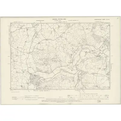 1898 Map of Denbighshire VII.NE, 1900 Print