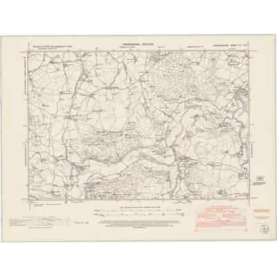 1949 Map of Denbighshire VII.NE, 1953 Print