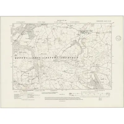 1910 Map of Denbighshire VII.NW, 1948 Print