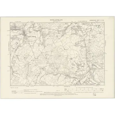 1899 Map of Denbighshire VII.SE, 1900 Print
