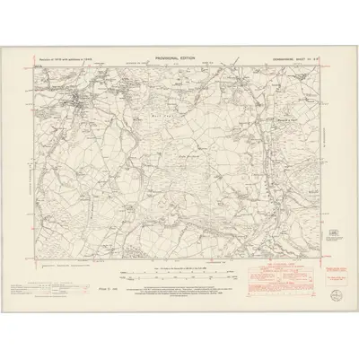 1949 Map of Denbighshire VII.SE, 1953 Print