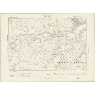 1899 Map of Denbighshire VII.SW, 1900 Print