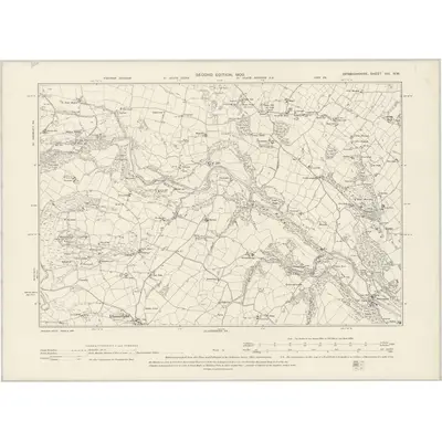 1898 Map of Denbighshire VIII.NW, 1900 Print