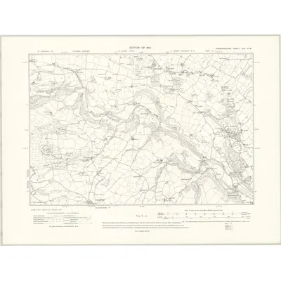 1910 Map of Denbighshire VIII.NW, 1914 Print