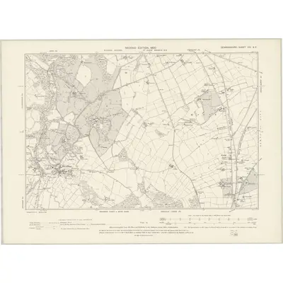 1898 Map of Denbighshire VIII.SE, 1900 Print