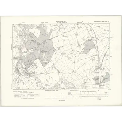 1910 Map of Denbighshire VIII.SE, 1914 Print