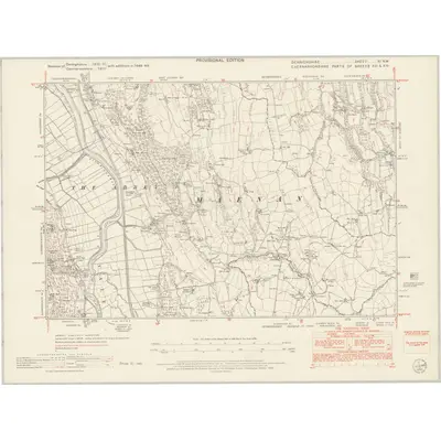 1948 Map of Denbighshire XI.NW, 1954 Print