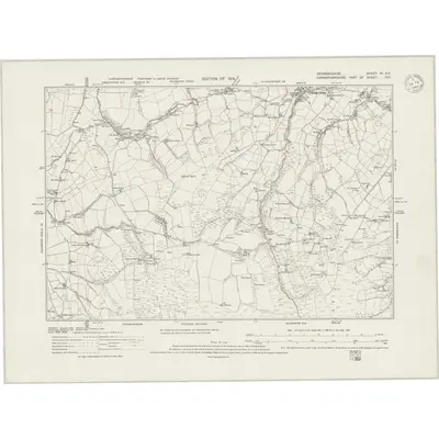 1910 Map of Denbighshire XI.SE, 1948 Print