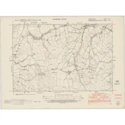 1949 Map of Denbighshire XI.SE, 1953 Print