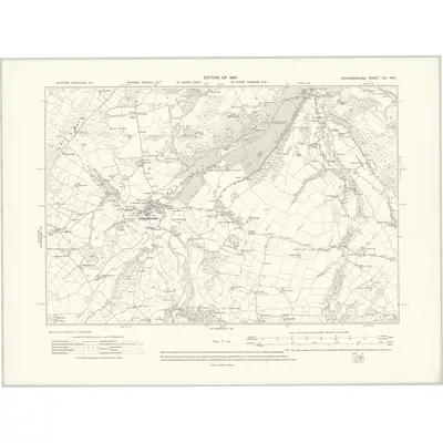 1910 Map of Denbighshire XII.NE, 1914 Print