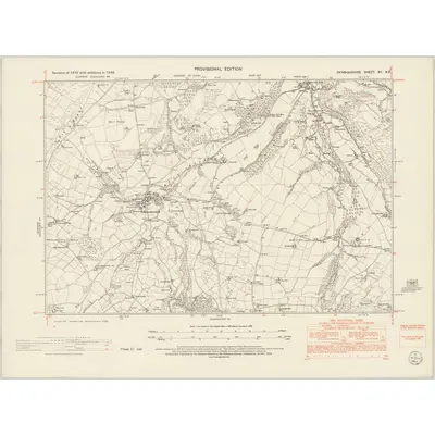 1949 Map of Denbighshire XII.NE, 1953 Print