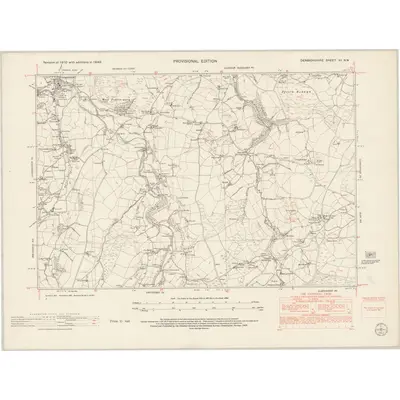 1949 Map of Denbighshire XII.NW, 1953 Print