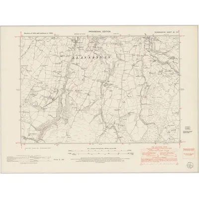 1949 Map of Denbighshire XII.SE, 1953 Print