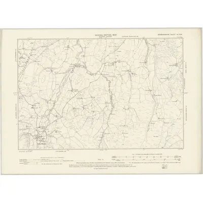 1899 Map of Denbighshire XII.SW, 1900 Print