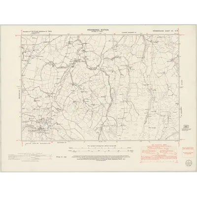 1949 Map of Denbighshire XII.SW, 1953 Print
