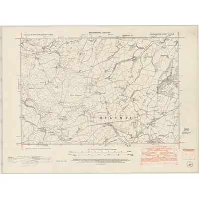 1949 Map of Denbighshire XIII.NW, 1953 Print