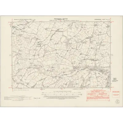 1949 Map of Denbighshire XIII.SE, 1953 Print