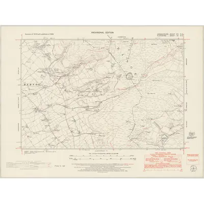 1949 Map of Denbighshire XIV.NE, 1953 Print