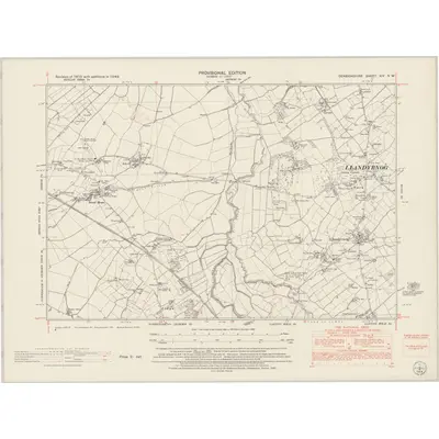 1949 Map of Denbighshire XIV.NW, 1953 Print