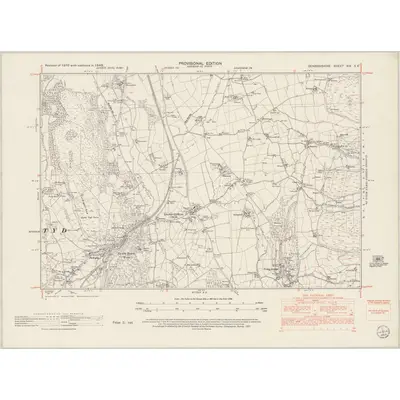 1949 Map of Denbighshire XIX.SE, 1953 Print