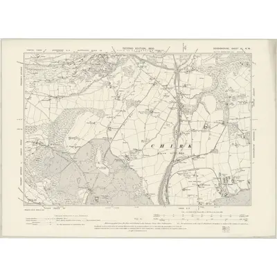 1898 Map of Denbighshire XL.NW, 1900 Print