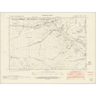 1949 Map of Denbighshire XLI.NE, 1953 Print