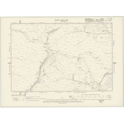 1898 Map of Denbighshire XLI.NW, 1900 Print