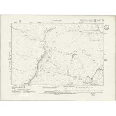 1910 Map of Denbighshire XLI.NW, 1933 Print