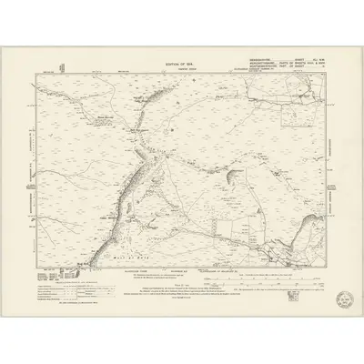 1910 Map of Denbighshire XLI.NW, 1951 Print