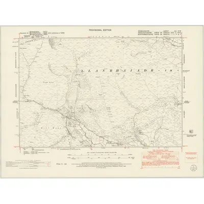1949 Map of Denbighshire XLI.SW, 1953 Print