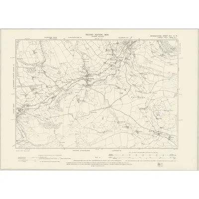 1898 Map of Denbighshire XLII.NW, 1900 Print