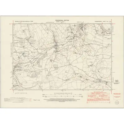 1949 Map of Denbighshire XLII.NW, 1953 Print