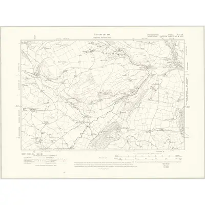 1910 Map of Denbighshire XLII.SE, 1914 Print
