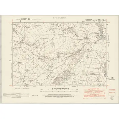 1949 Map of Denbighshire XLII.SE, 1953 Print