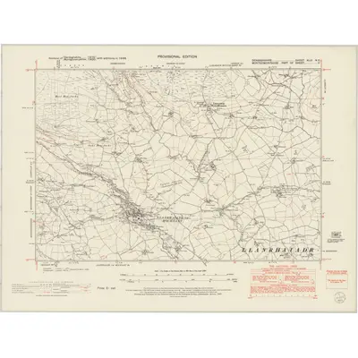 1949 Map of Denbighshire XLIII.NE, 1953 Print
