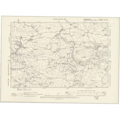 1898 Map of Denbighshire XLIII.SE, 1900 Print