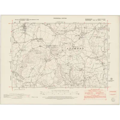 1949 Map of Denbighshire XLIV.NE, 1953 Print