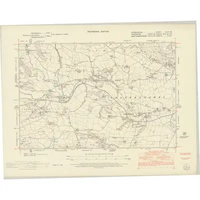 1949 Map of Denbighshire XLIV.SE, 1953 Print