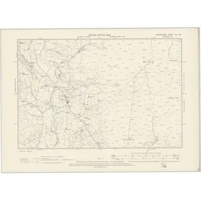1899 Map of Denbighshire XVI.SE, 1900 Print