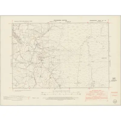 1949 Map of Denbighshire XVI.SE, 1954 Print