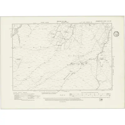 1910 Map of Denbighshire XVII.NE, 1935 Print