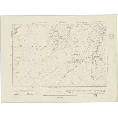 1910 Map of Denbighshire XVII.NE, 1948 Print