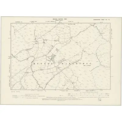 1899 Map of Denbighshire XVII.SE, 1900 Print