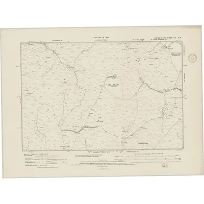 1910 Map of Denbighshire XVII.SW, 1914 Print