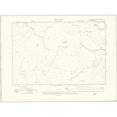 1910 Map of Denbighshire XVII.SW, 1915 Print
