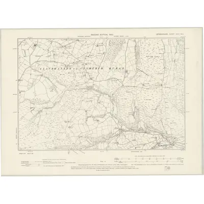 1889 Map of Denbighshire XVIII.NE, 1900 Print