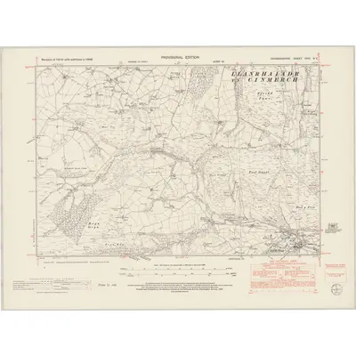 1949 Map of Denbighshire XVIII.NE, 1953 Print
