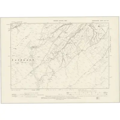 1898 Map of Denbighshire XVIII.NW, 1900 Print