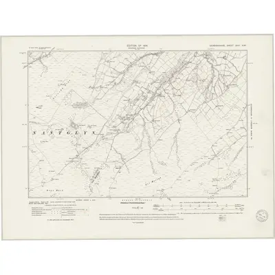 1910 Map of Denbighshire XVIII.NW, 1948 Print